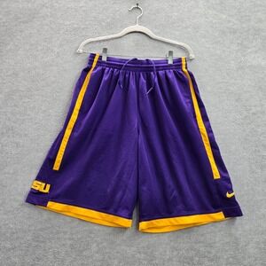 LSU Tigers Men Activewear Shorts M Purple Nike LSU Basketball Shorts Polyester